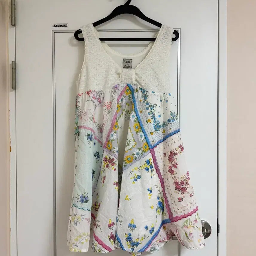 [BUNJANG] Vintage Patchwork Mini Dress / 빈티지 패치원피스