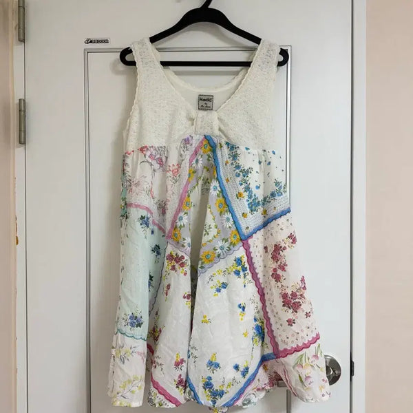 [BUNJANG] Vintage Patchwork Mini Dress / 빈티지 패치원피스