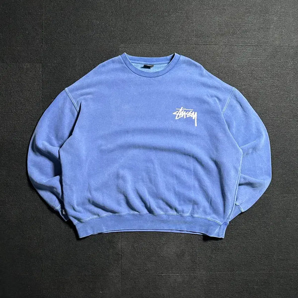 [BUNJANG] Stussy Basic Logo Pigment Crewneck Sweatshirt XL / 스투시 베이직 로고 피그먼트 크루넥 맨투맨