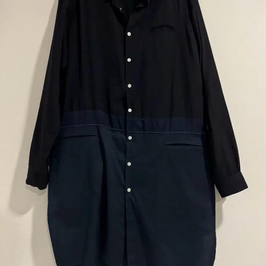 [BUNJANG] John Undercv 2-Tone Long Shirt / 존 언더커버 롱 셔츠
