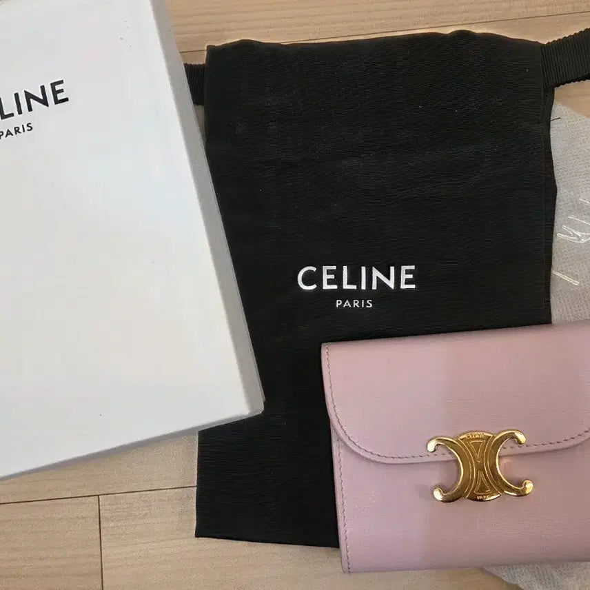 [BUNJANG] Celine Triomphe Wallet Pink / 셀린느 트리옹페 반지갑 핑크