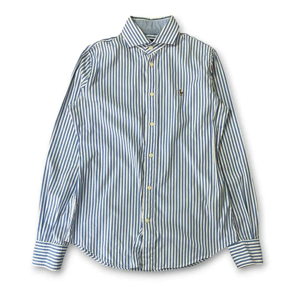 [BUNJANG] Polo Ralph Lauren Blue Stripe Slim Stretch Fit Shirt / 폴로랄프로렌 블루 스트라이프 슬림스트레치핏 셔츠 S