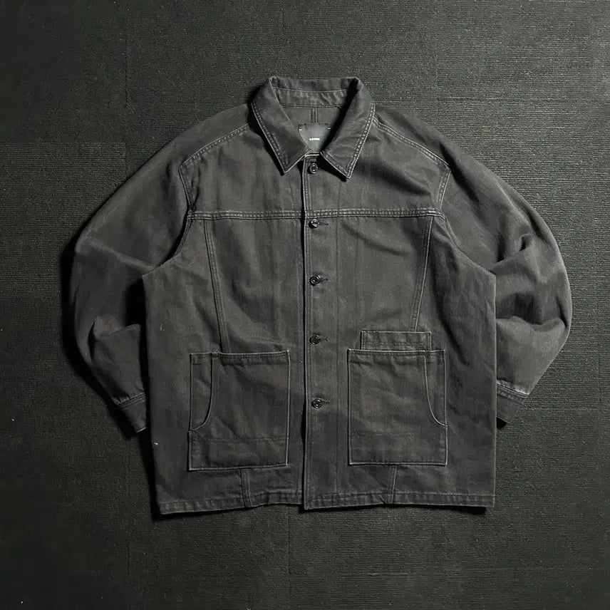 [BUNJANG] Ilcorsso Black Denim Chore Jacket XL / 일꼬르소 블랙 데님 초어 자켓
