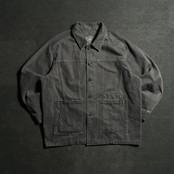 [BUNJANG] Ilcorsso Black Denim Chore Jacket XL / 일꼬르소 블랙 데님 초어 자켓