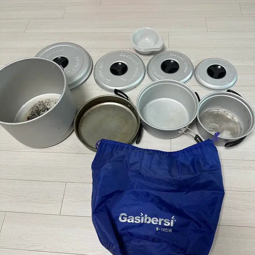 [BUNJANG] Gasbersi 9-10 Person Camping Cookware Set / 9-10인용 캠핑 코펠 세트
