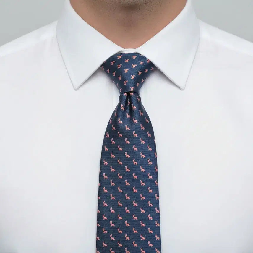 [BUNJANG] Daks Rabbit Pattern 100% Wool Necktie / 닥스 토끼패턴 견 100 넥타이