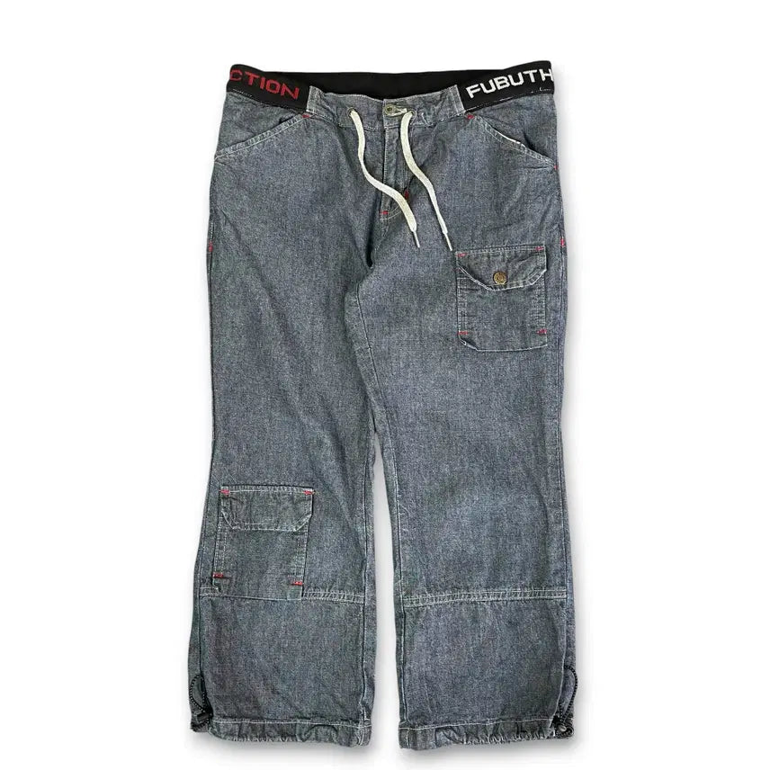 [BUNJANG] Fubu 00s Vintage Denim 7/10 Length Banding Pants - M / 후부 00s 빈티지 데님 7부 밴딩 팬츠 M