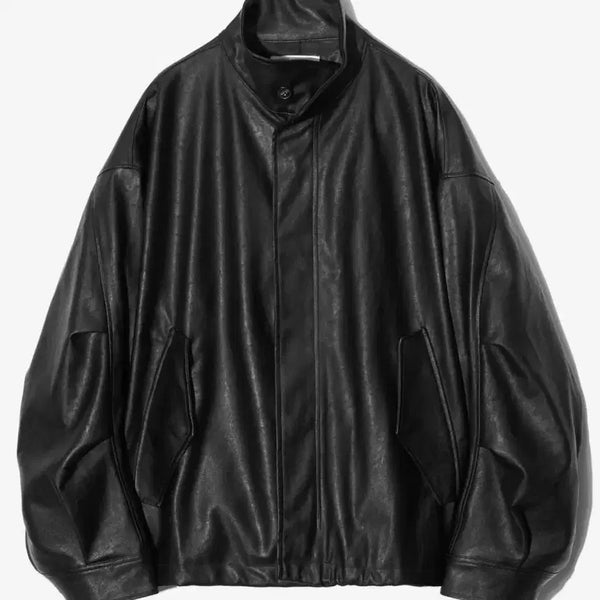 [BUNJANG] Parrtimento Black Leather Field Jacket / 파르티멘토 블랙 레더 필드 자켓