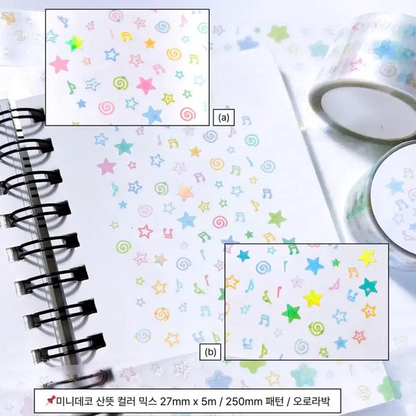 [BUNJANG] Jeje Universe Mini Deco Fresh Color Mix Aurora Box Kiss Cut Sticker Pack (10 Cuts) / 다꾸) 제제 유니버스 미니데코 산뜻 컬러 믹스 오로라박 키스컷 띵 판매합니다