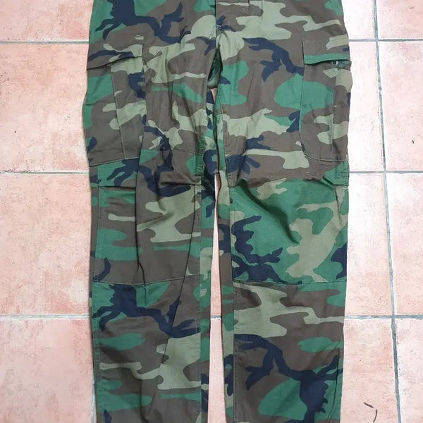 [BUNJANG] 1987 Original US Military Woodland BDU Cargo Pants (Large-Regular) - Deadstock / [미사용 새상품/데드스탁] 1987년작 오리지널 미군 우드랜드 BDU 카고 바지 (L-R)