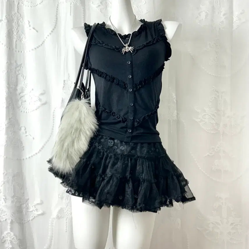 [BUNJANG] Goth Punk Layered Coordi Set / 고스 펑크 레이어드 코디세트