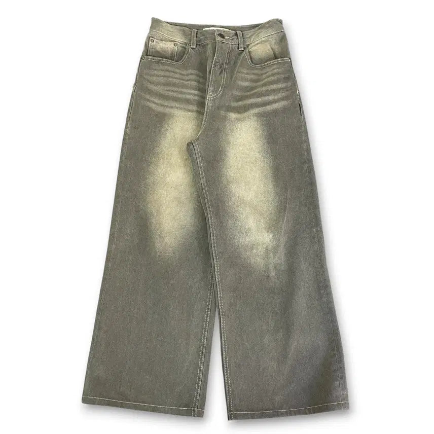 [BUNJANG] VIVASTUDIO Grey Washed Wide Denim Pants S / 비바스튜디오 그레이 빈티지워싱 와이드 데님팬츠 S
