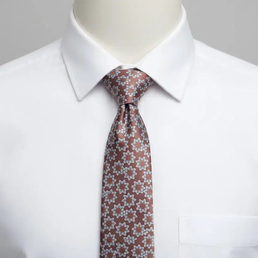 [BUNJANG] Lanvin Flower Pattern Silk Necktie / 랑방 플라워패턴 실크 넥타이
