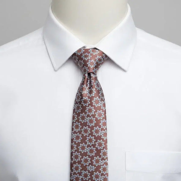 [BUNJANG] Lanvin Flower Pattern Silk Necktie / 랑방 플라워패턴 실크 넥타이