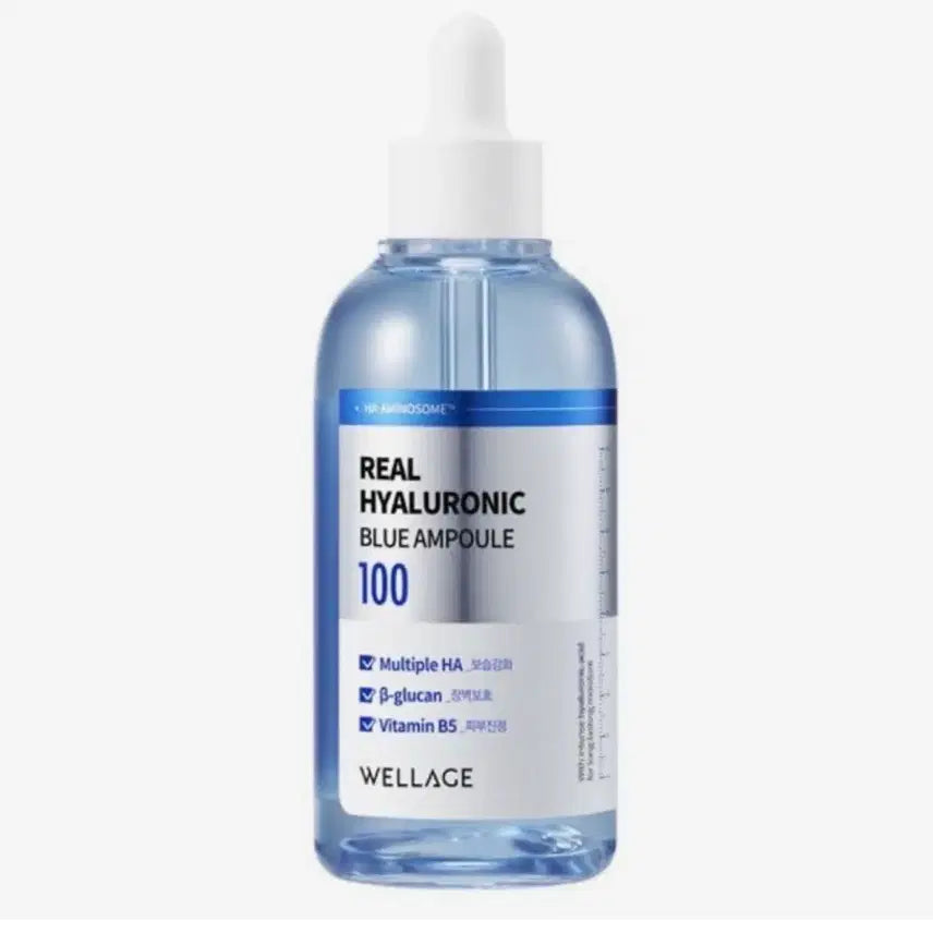 [BUNJANG] Wellage Real Hyaluronic Blue 100 Ampoule 75ml / [미사용] 웰라쥬 리얼 히알루로닉 블루 100 앰플 75ml 1개