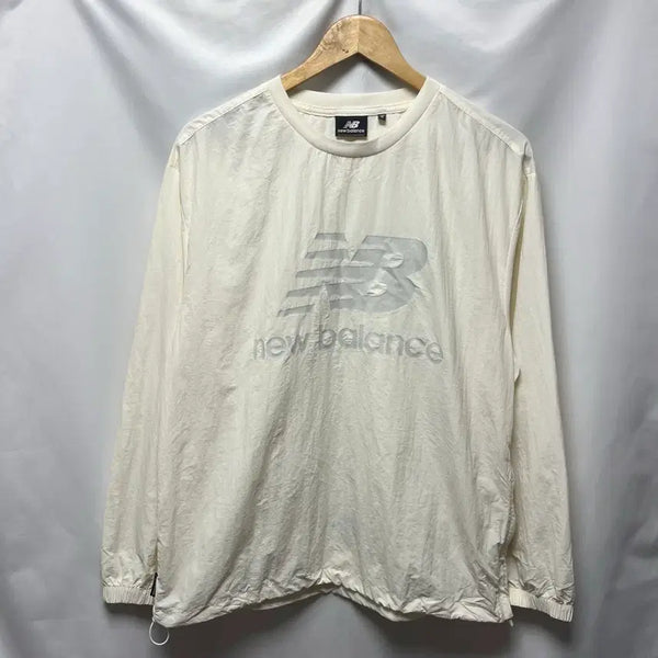 [BUNJANG] New Balance Woven Training Windbreaker Warm-up Jacket - White (M) / [정품/M] 뉴발란스 우븐 화이트 트레이닝 바람막이 웜업