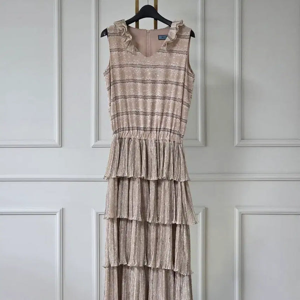 [BUNJANG] Blumin Striped Pattern Midi Dress / 블루민