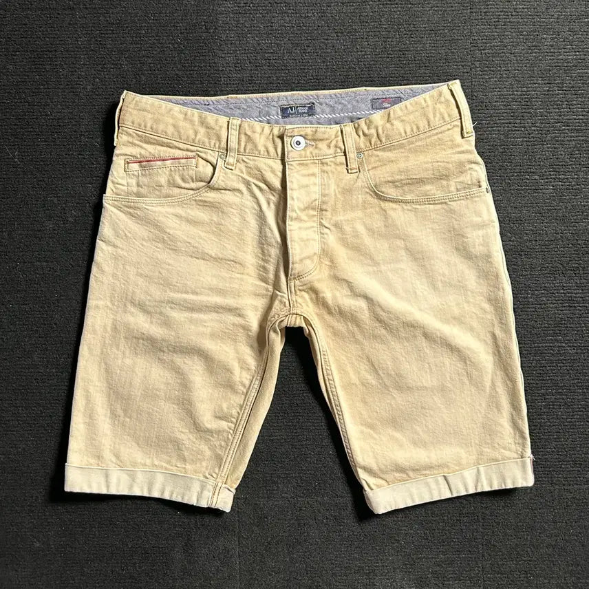 [BUNJANG] Armani Jeans Beige Cotton Half Pants Size 46 / 아르마니 진스 베이지 코튼 하프팬츠