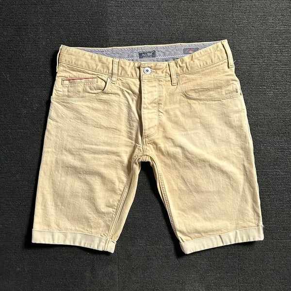 [BUNJANG] Armani Jeans Beige Cotton Half Pants Size 46 / 아르마니 진스 베이지 코튼 하프팬츠
