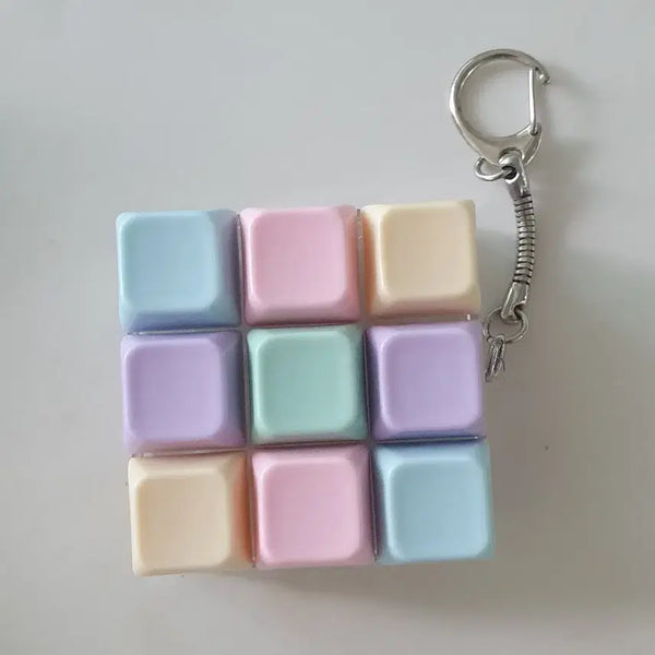 [BUNJANG] Pastel 9-Keycap Keyring / 파스텔 9구 키캡 키링 새상품