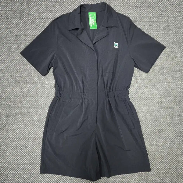 [BUNJANG] Lucky Marche Stretch Field Jumpsuit Black / 럭키마르쉐 스트레치 필드 점프수트 블랙