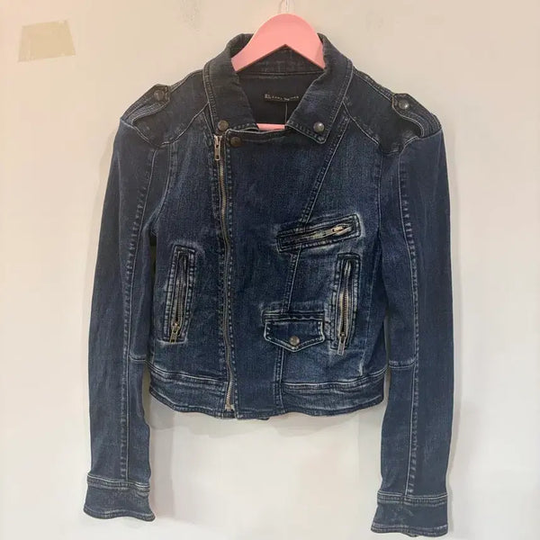 [BUNJANG] Zara Women's Denim Rider Jacket / 자라 청자켓 라이더 자켓 여성용