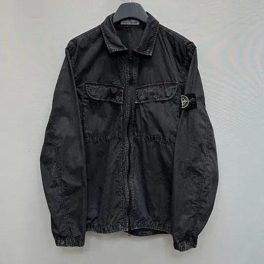 [BUNJANG] Stone Island Washed Effect Overshirt Black L / [정품]스톤아일랜드 워싱 이펙트 오버셔츠 블랙L