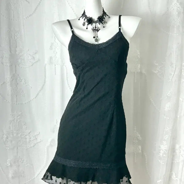 [BUNJANG] Flower Pattern See-Through Lace Slip / 플라워 패턴 시스루 레이스 슬립