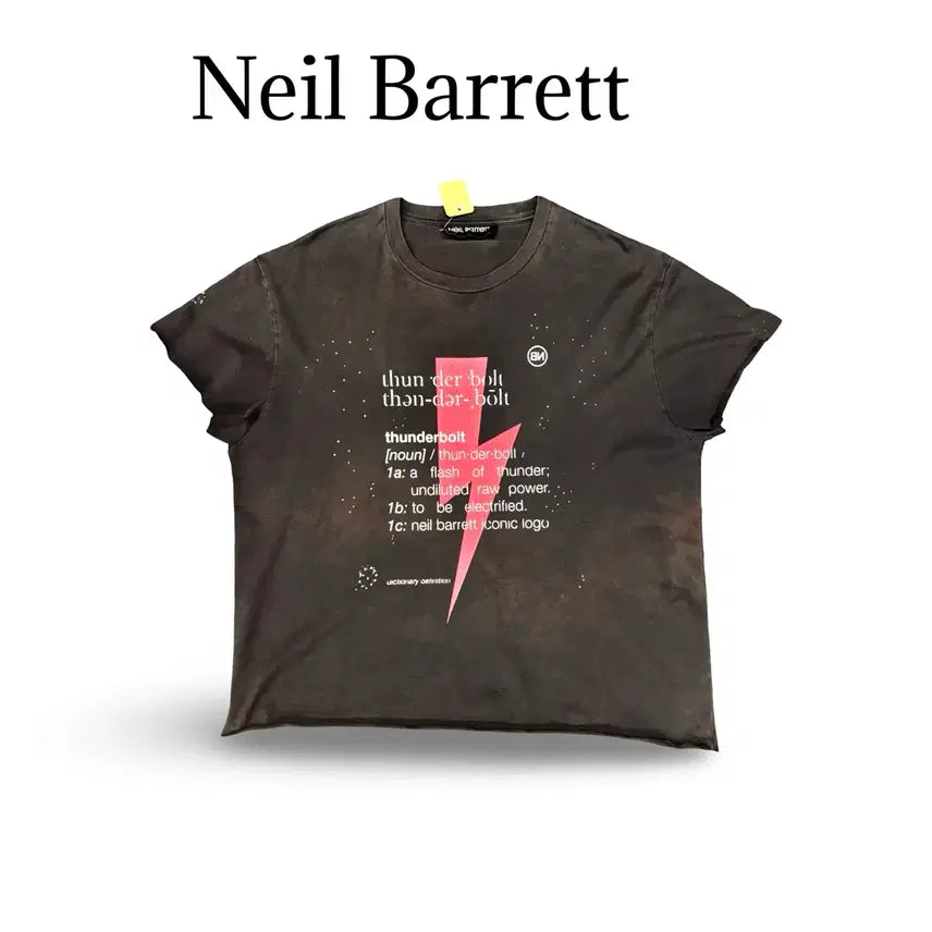 [BUNJANG] Neil Barrett Sun Fading Custom T-Shirt / (100) 닐바렛 썬페이딩 커스텀 반팔