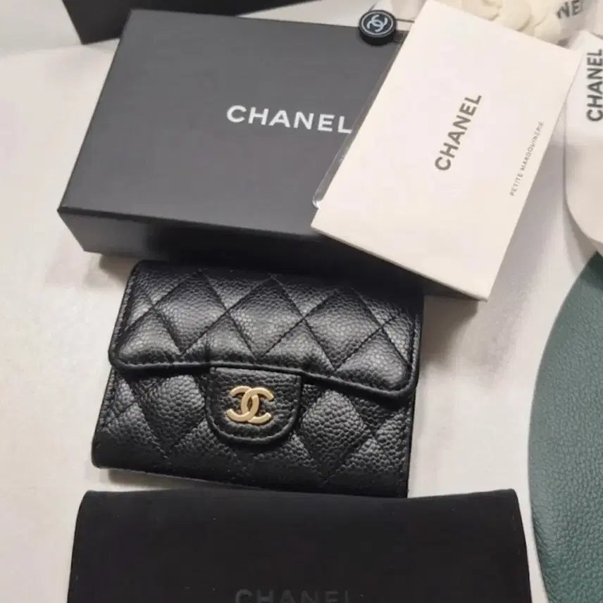 [BUNJANG] Chanel Caviar Silver Tone Card Holder / [S급/ 정품] 샤넬 캐비어 은장 카드지갑