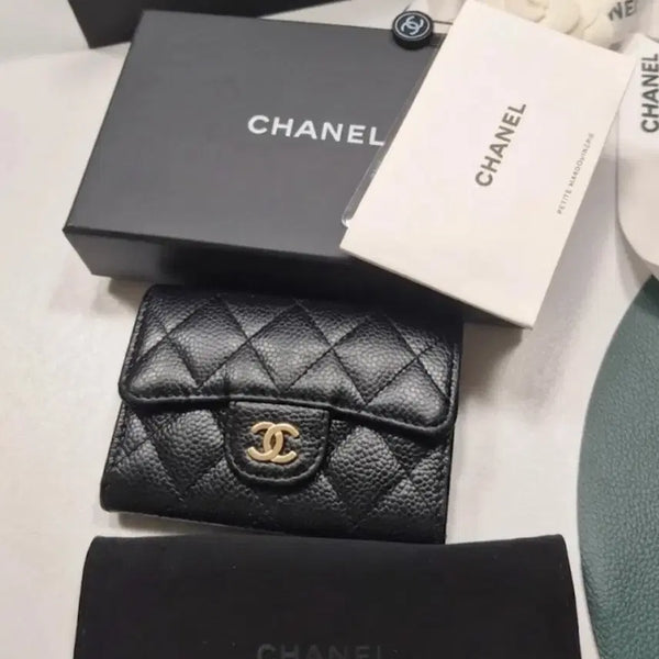 [BUNJANG] Chanel Caviar Silver Tone Card Holder / [S급/ 정품] 샤넬 캐비어 은장 카드지갑
