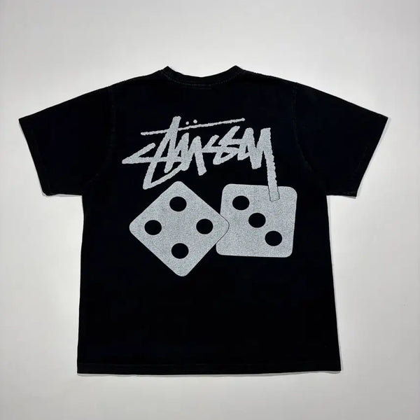 [BUNJANG] Stussy Dice Logo Black T-Shirt / 스투시 다이스 로고 블랙 반팔티셔츠