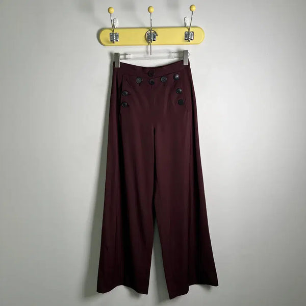 [BUNJANG] Jean Paul Gaultier Classic Sailor Button Wide Leg Trousers Size 40 / 장폴고티에 클래식 세일러 단추 와이드 슬랙스 40