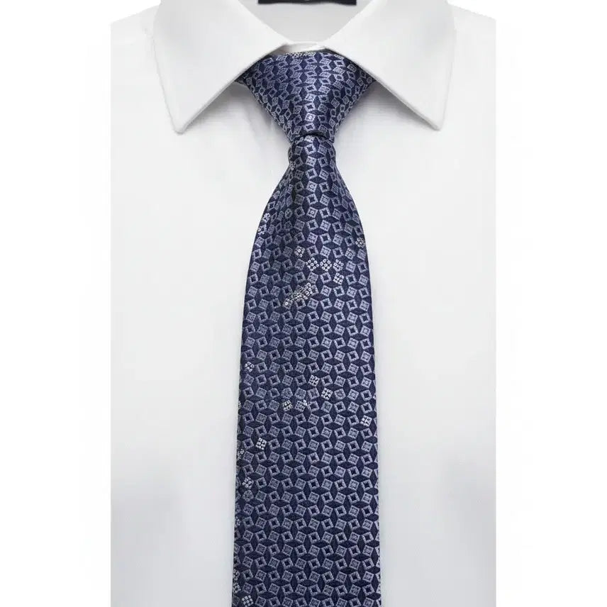 [BUNJANG] Franco Ferraro Square Pattern Cubic Silk Necktie / 프랑코페라로 사각패턴 큐빅 실크네같이