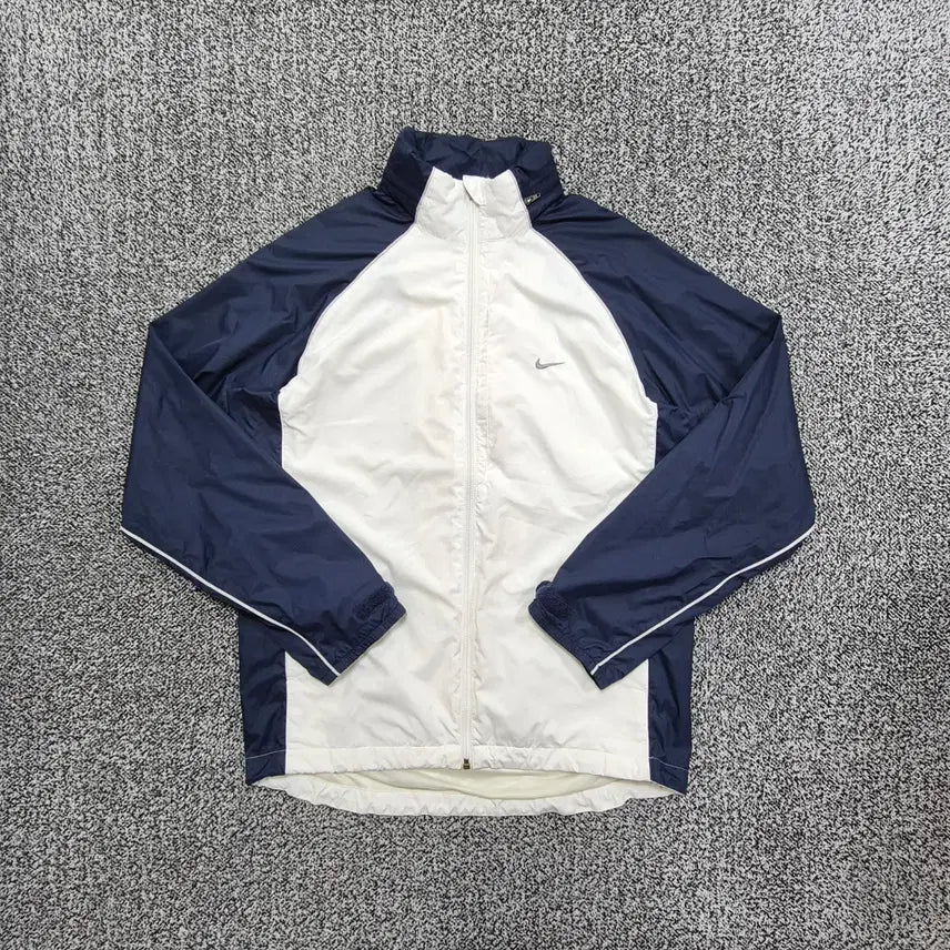 [BUNJANG] Nike Old School Mini Swoosh Windbreaker Jacket Navy/White / 빈티지9. 나이키 올드스쿨 미니 스우시 바람막이 자켓 네이비/화이트