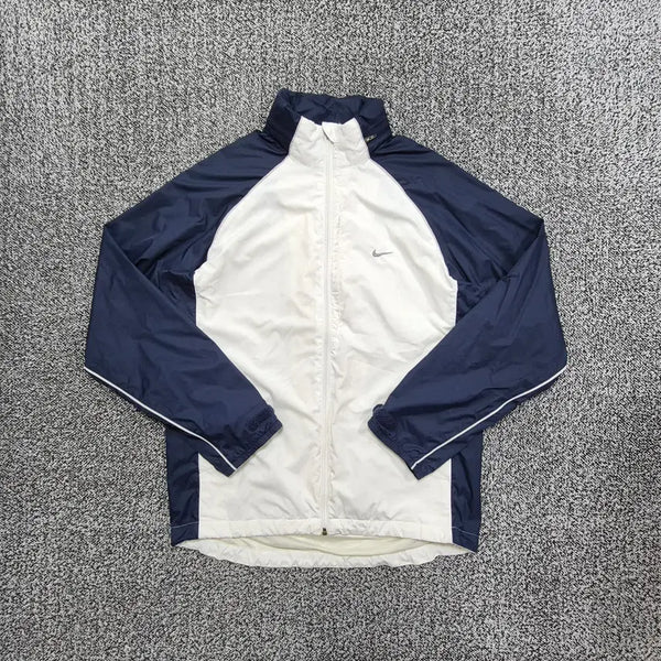 [BUNJANG] Nike Old School Mini Swoosh Windbreaker Jacket Navy/White / 빈티지9. 나이키 올드스쿨 미니 스우시 바람막이 자켓 네이비/화이트