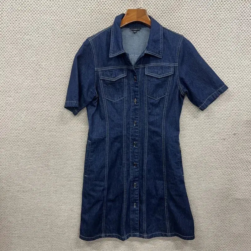 [BUNJANG] Guess Denim Short Sleeve Dress S / 게스 데님 반팔 원피스 S H00634