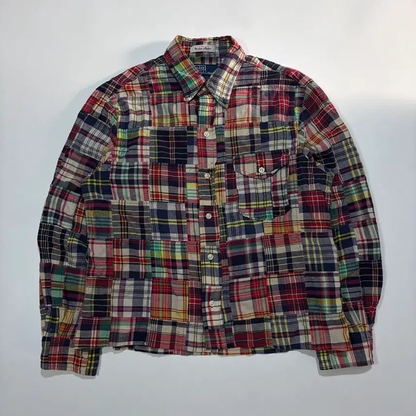 [BUNJANG] Polo Ralph Lauren Patchwork Check Shirt / 폴로 랄프로렌 패치워크 체크 셔츠