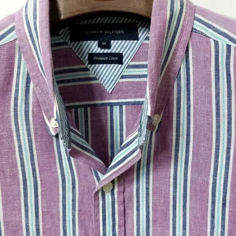 [BUNJANG] Tommy Hilfiger Premium 100% Linen Shirt / 타미힐피거 프리미엄 린넨100% 셔츠 105