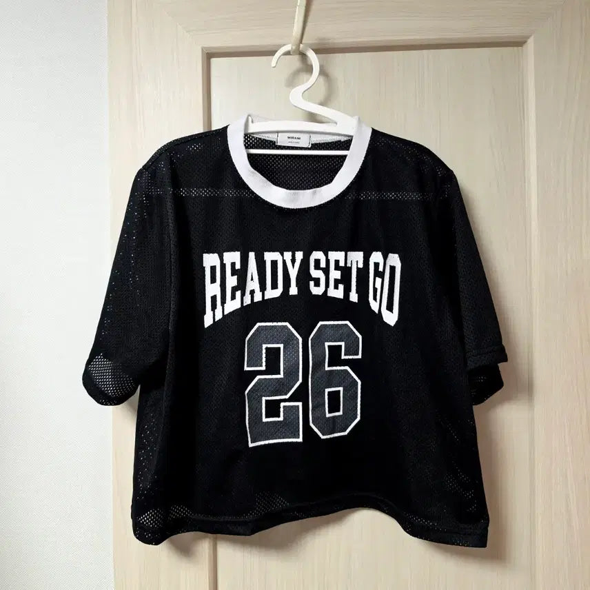[BUNJANG] Mesh Cropped T-Shirt Free Size / 메쉬 반크롭티 free