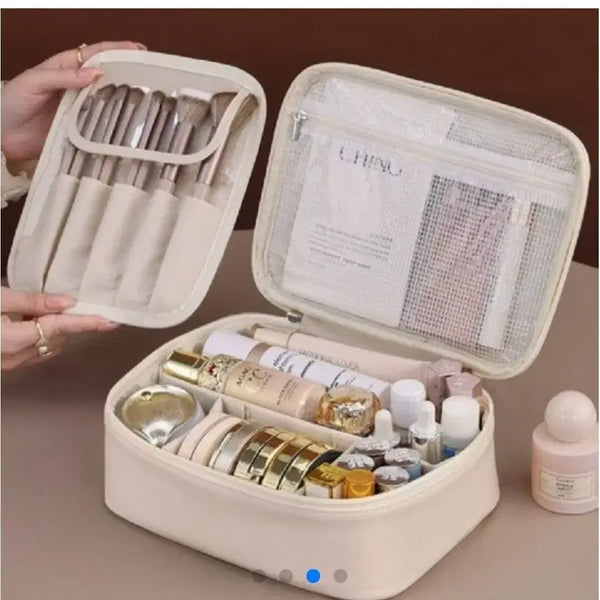 [BUNJANG] Cosmetic Pouch with Brush Storage / 화장품 파우치 브러쉬 수납