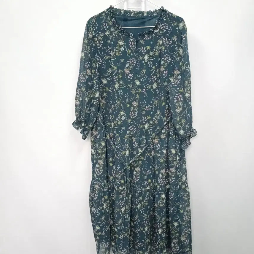 [BUNJANG] Anne et Valentin 22SS Chiffon 7/10 Sleeve Dress Size 66 / 아니베에프 22SS 쉬폰 7부 원피스 66