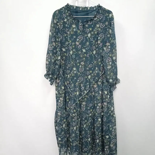 [BUNJANG] Anne et Valentin 22SS Chiffon 7/10 Sleeve Dress Size 66 / 아니베에프 22SS 쉬폰 7부 원피스 66