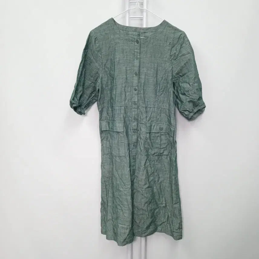 [BUNJANG] Anzyk 23SS Short Sleeve Shirt Dress / 안지크 23SS 셔츠형 반팔 원피스 55