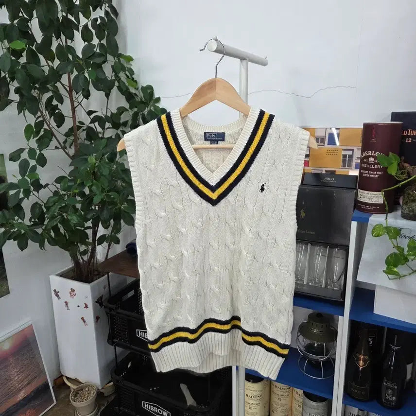 [BUNJANG] Polo Ralph Lauren Boys Cricket Cable Knit Vest L/14-16 / 폴로랄프로렌 보이즈 크리켓 케이블 니트 베스트 L/14-16