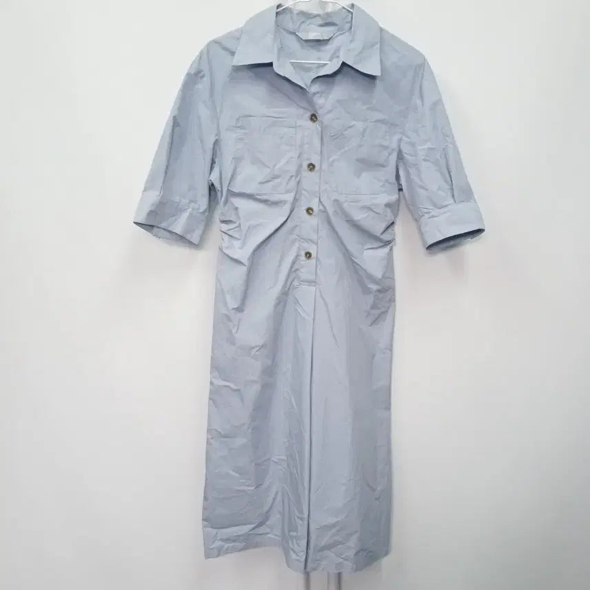[BUNJANG] 8seconds 22SS Short Sleeve Shirt Dress / 에잇세컨즈 22SS 반팔 셔츠 원피스 44-55