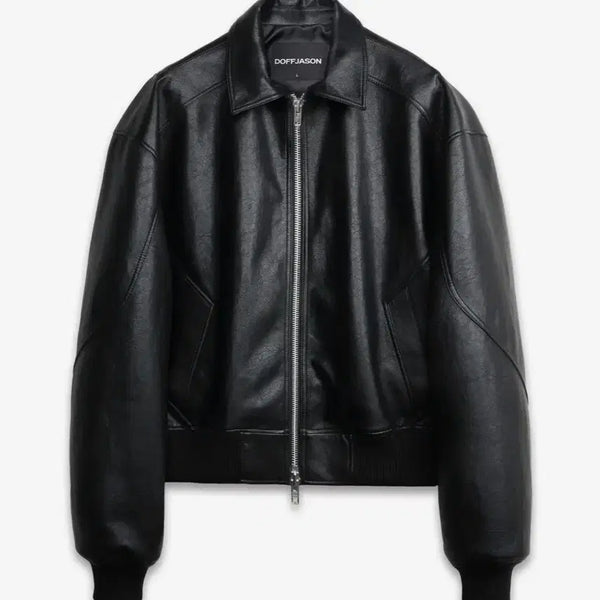 [BUNJANG] Dope Jasons Phantom Leather Jacket Black M / 도프제이슨 팬텀 레더 자켓 블랙 M