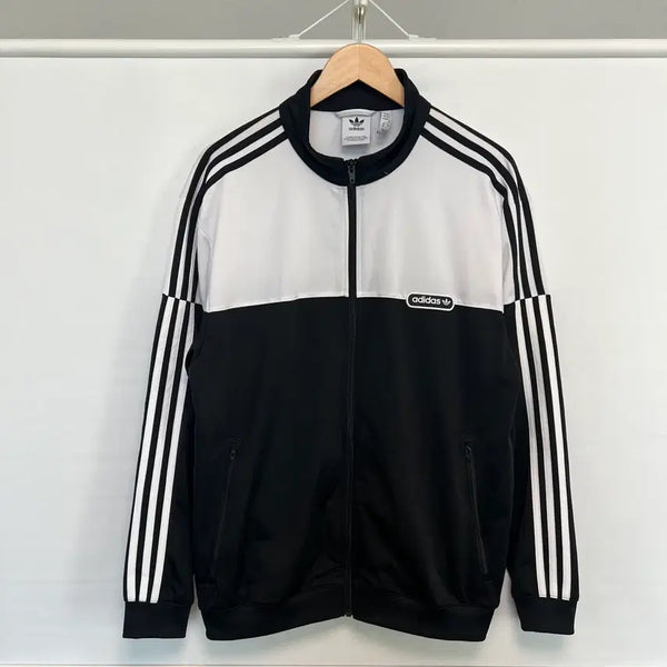 [BUNJANG] Adidas Split Firebird Track Top Jersey (2XL) / [정품/2XL] 아디다스 스플릿 파이어버드 검흰 화이트 트랙탑 져지