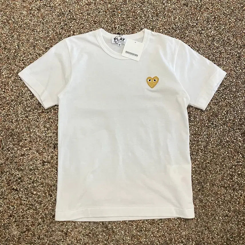 [BUNJANG] Comme des Garçons Gold Heart T-Shirt / 235 꼼데가르송 골드하트 반팔