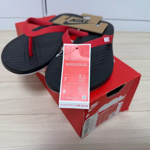 [BUNJANG] Nike Ondex Flip-Flops Black Red Size 250 / (새상품) 나이키 온덱 쪼리 250 블랙 레드